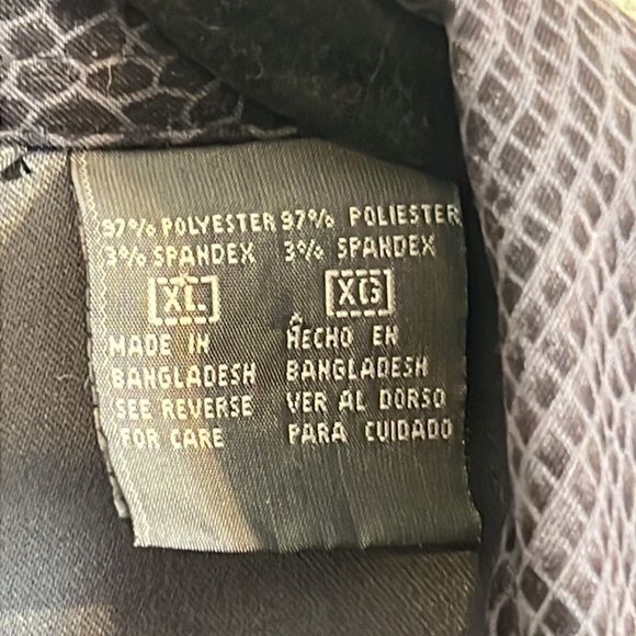 Solutions New York charcoal Grey Snakeskin Print Shacket Size XL - Picture 6 of 14